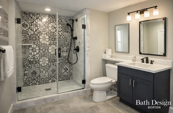 Custom tile shower installation in Boston
