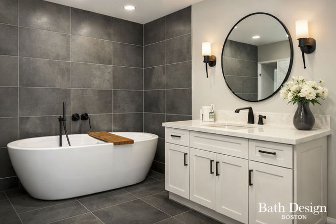 Luxury freestanding tub renovation