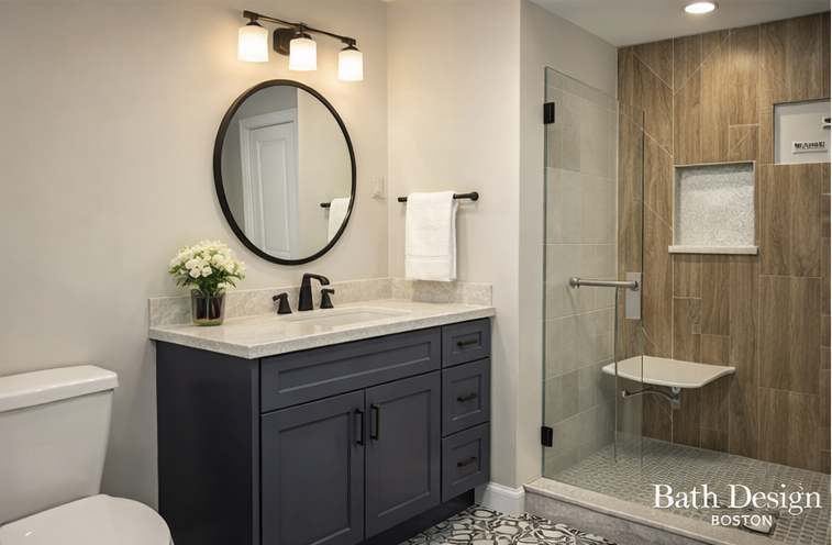 Elegant powder room remodel