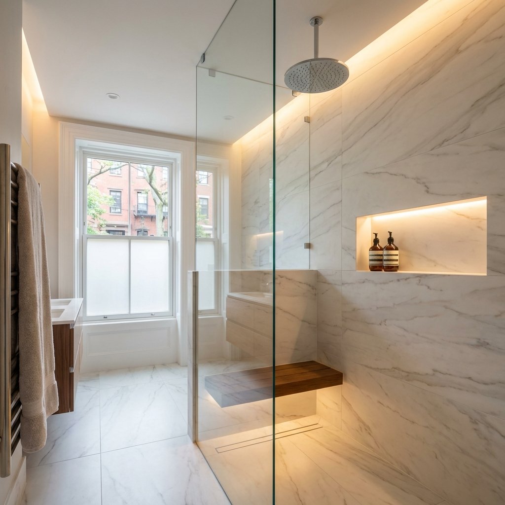 Luxury Walk-In Shower Background